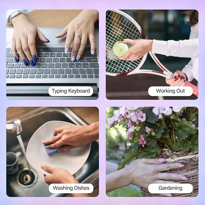 Vansiho Pink Deep French Gel Nails Kit - Short Square French Tip Press on Nails Kit, Nail Gel and Nail Lamp for Gift and Nail Art DIY