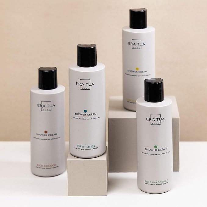 Fresh Linen Shower Cream | Dutch Made & Formulated | Hydrating Body Wash for All Skin Types | Fresh Scent of Bergamot, Jasmine & Rose 200 ML