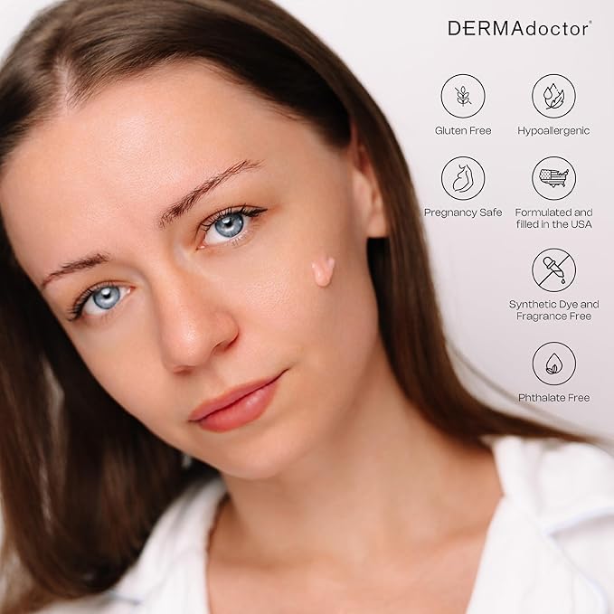 DERMAdoctor Calm Cool + Corrected Dermatologist Formulated Bakuchiol Retinol Alternative Serum for Sensitive Skin; Anti Aging Serum for Fine Lines, Wrinkles, Brightening and Pore Minimizing - 1.01 oz