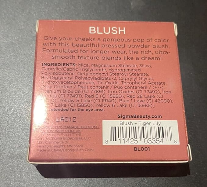 Sigma Beauty Peachy Gold Metallic Blush Palette - Long Lasting Blush Pressed Powder - Gluten Free, Cruelty Free, Vegan Makeup Palette - Tiger Lily