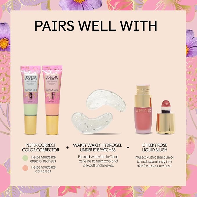 Winky Lux Peeper Perfect Under Eye Concealer, Makeup & Eye Brightener, Full Coverage Concealer for Dark Circles, Color Corrector & Eye Primer With Collagen, Hyaluronic Acid & Vitamin E (Neutral Beige)