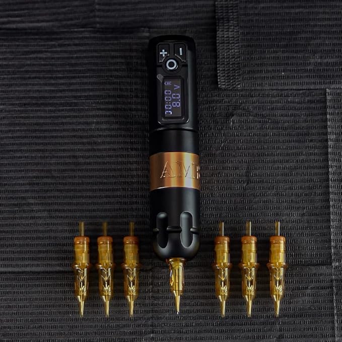 Ambition Glory Tattoo Cartridges #12 Standard RL Needles Disposable 10pcs 0.35mm Round Liner for Rotary Tattoo Machine Supply (10Pcs, Random Size)