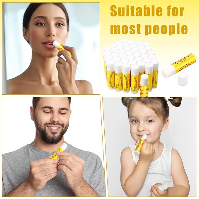 Demissle 40 Pcs Softball Lip Balm, Girl,