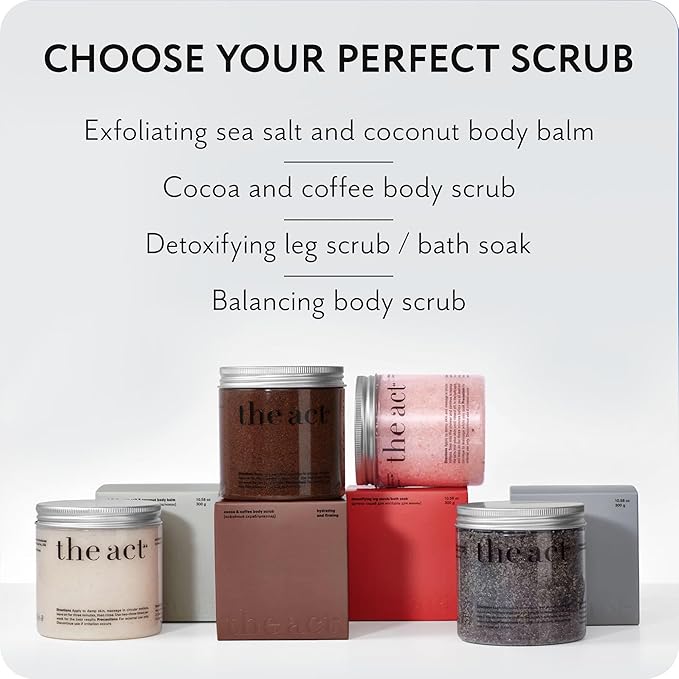 Exfoliating Balancing Body Scrub with Black Cumin Oil - Sea Salt Formula for Smooth & Radiant Skin - Home Spa Care, Gift for Women Men, Vegan, Organic 10.58 Oz