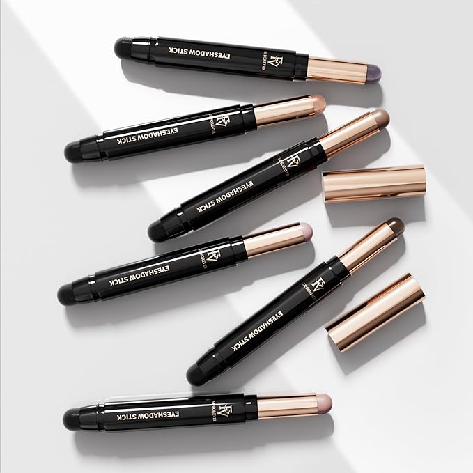 FV Cream Shimmer Eyeshadow Stick,Long Lasting & Waterproof, Multi-Use & High Pigment Eyeshadow Makeup Stick, Smoky Grey Shimmer