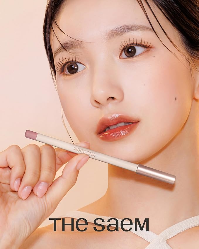 THESAEM Cover Perfection Lip Pencil - Slim, Easy-Blend & Overlip Makeup, Creamy Matte Lip Liner, Long-Lasting with Built-In Sharpener (08 Lusty)