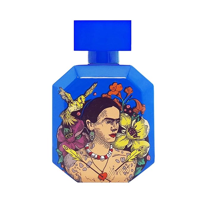 Frida Kahlo Blue Eau de Parfum for Women – Floral Gourmand Fragrance with Agave, Coconut, Jasmine, Orange Blossom, Mexican Vanilla & Amber Long-Lasting Perfume – 1.7 oz Lacquered Bottle Made in USA