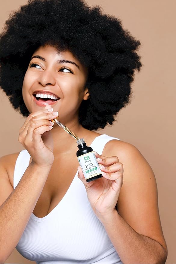 Seddy Hair Growth & Strengthening Oil with Caffeine, Rosemary, Castor, Biotin, Peppermint, Argan & Jojoba Oils - 1.7 Fl. Oz (Pack of 1)