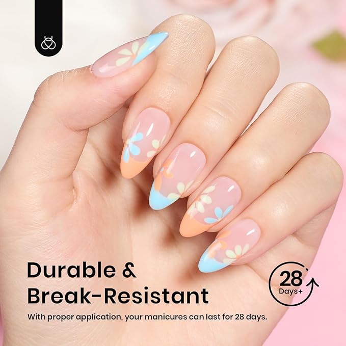 Beetles Medium Almond Nail Tips: 288PCS Medium Almond Matte Clear False Acrylic Press on Nails Tips 12 Sizes Pre-shape Full Cover Nail Tips Nail Extension DIY Valentines Day Gifts for Women