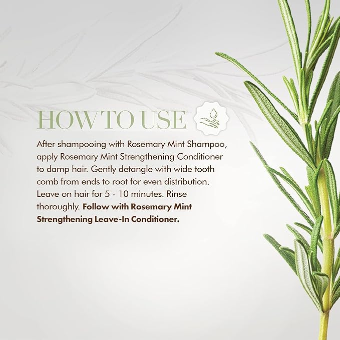 Mielle Organics Rosemary Mint Strengthening Conditioner with Biotin, 12 Ounce