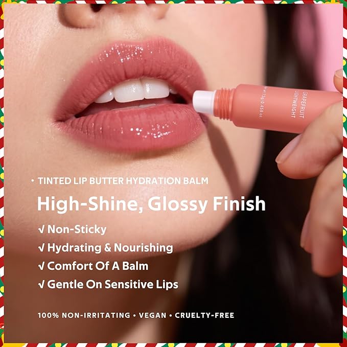 KIMUSE 3 Pack Tinted Lip Butter Hydration Balm, Hydrating Lip Treatment with Hyaluronic Acid & Vitamin E, Tinted Lip Balm for Instant Moisture, Shine & Hydration, Supple Lips, Vegan & Cruelty-Free