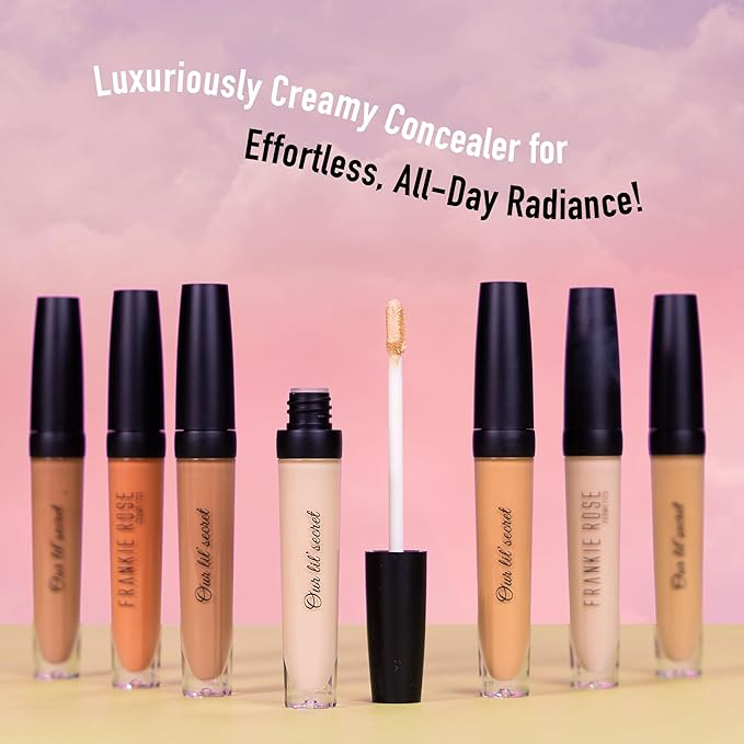 Frankie Rose Cosmetics Our Lil’ Secret Concealer - Full, Long Lasting Coverage for Dark Circles and Fine Lines - Easy to Blend - Soft, Smooth Complexion- Java