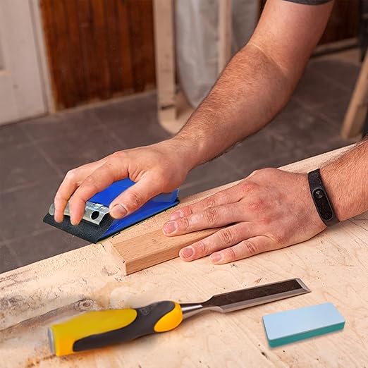 3-in-1 Wet Dry Sandpaper Set,48 Sheets of 80 to 3000 Grit Sand Paper,1 Sandpaper Holder and 2 Sponges Sanding Block for Wood Furniture Finishing Metal Automotive Sanding Polish