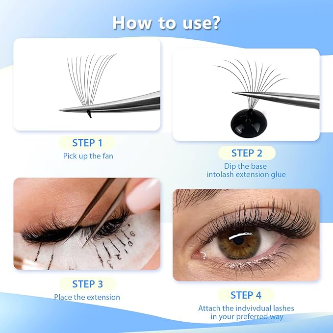 12rows,120pcs 10D Premade Volume Fans Eye Lashes Extensions Thickness 0.07mm D Curl Black Soft Individual False Eyelashes Makeup Fake Lashes Cluster 8-18mm to Choose(18MM)