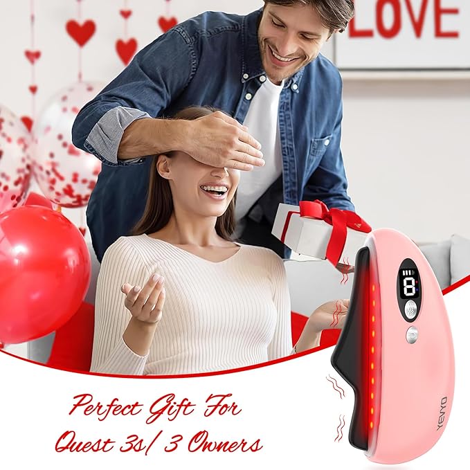 Gua Sha Facial Tool, Electric Black Obsidian Guasha Tool for Face, Chin, Neck, Body, Heated Vibrating Massage Gua Sha Stone for Face Sculpting