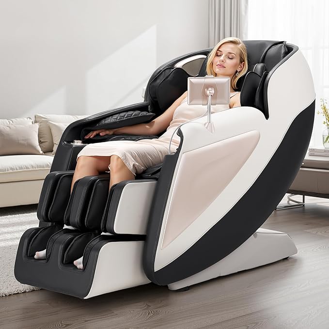 VEVOR Full Body Massage Chair, 3D Zero Gravity Recliner with SL Track, 18 Auto Modes, Heat, Foot Rollers, Armrest Control, LCD Display, 36 Airbags, Retractable Footrest