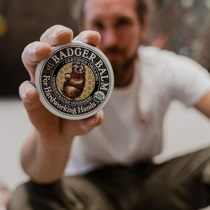 Badger Healing Balm, Hard Working Hands Cream, Organic Hand Cream for Dry Cracked Hands, Long Lasting Hand Moisturizer/Dry Hands Treatment, .75 oz Tin, 3-Pack