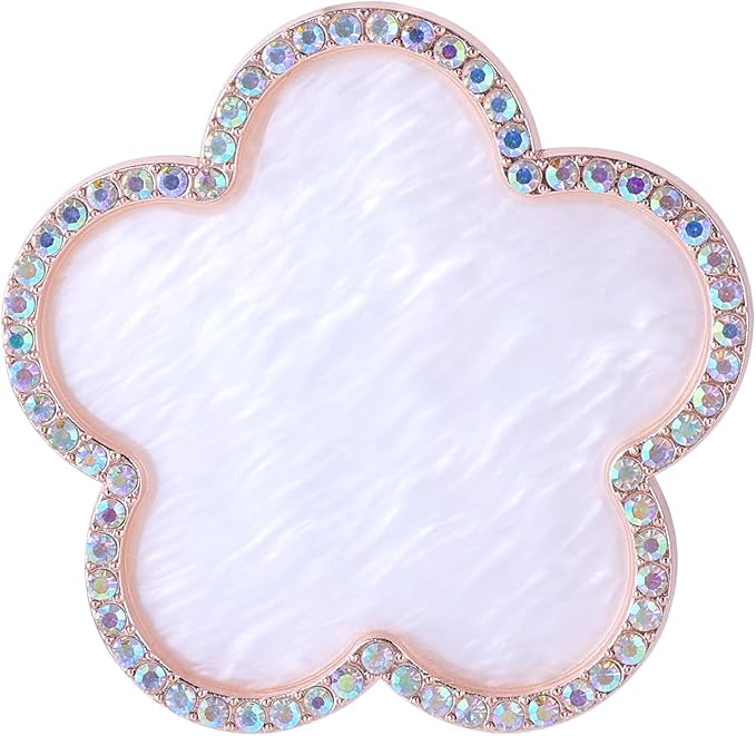 Resin Nail Art Palette Gold Edge Nail Holder Heart Shaped Color Makeup Foundation Mixing Tools Display Board Gel Nail Art Color Mixing Palette Painting Tray Manicure Tool (Colorful)