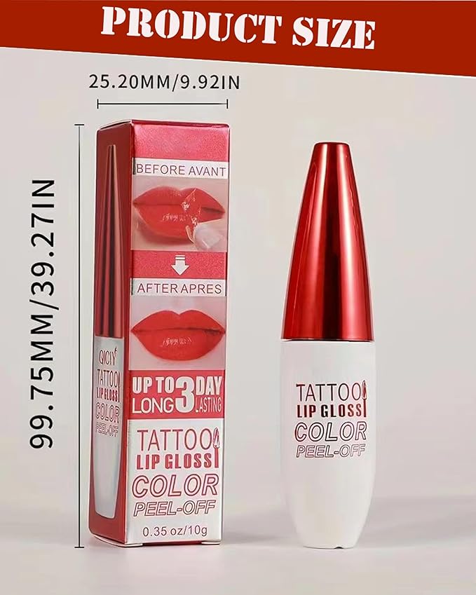 Peel Off Lip Stain Tattoo Lip Gloss,Nude Pink Matte Lip Liner Stain Peel Off Waterproof Long Lasting,Highly Pigmented Transfer-Proof Lips Tint Non-Stick Tinted Liquid Lipstick Makeup for Women-04