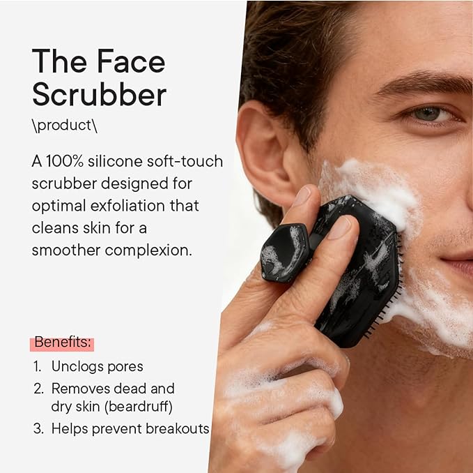 Face Scrubber,2 Pack Silicone Face Scrubber Brush for Women Men,Silicone Manual Facial Cleansing Brushes Scrubber,Suitable for All Skin Types,Face Exfoliating Cleaning Brush (Black)