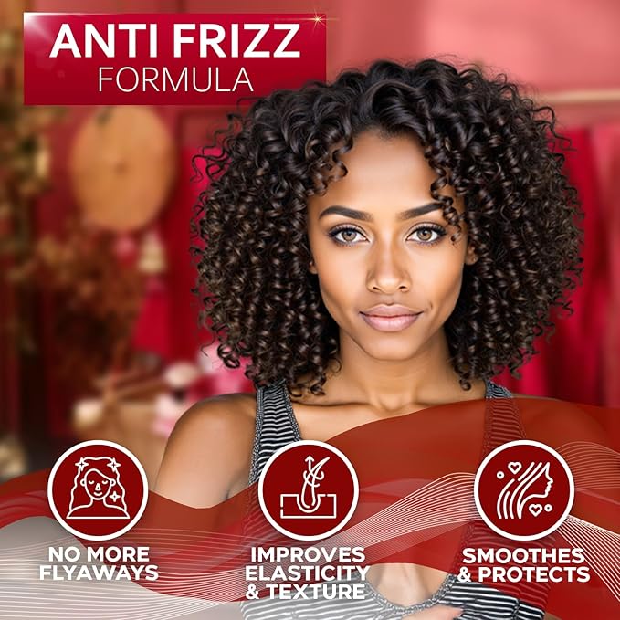 Leave in Conditioner for Curly Hair - Frizz Control for Women and Men - Restores Dry, Damaged and Wavy Hair - Detangler Cream and Sulfate Free Anti Static Moisturizer Treatment with Shea Butter