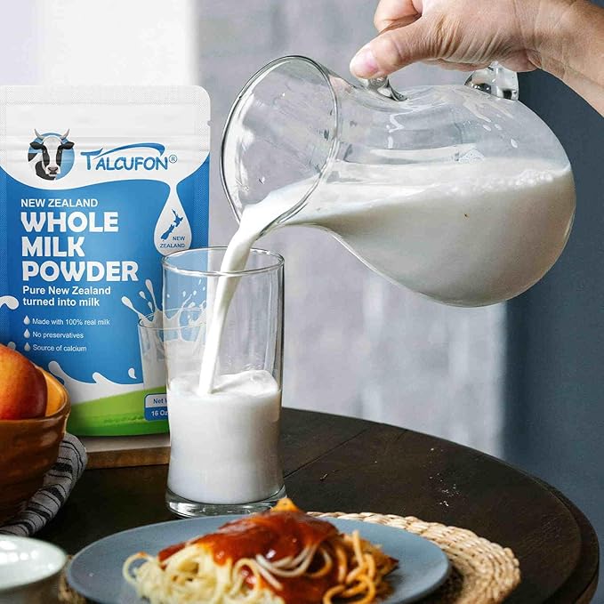TALCUFON New Zealand Milk Powder Full Cream Instant Milk Powder Gluten Free, Non-GMO Shelf-Stable & Easy to Use 16 Oz