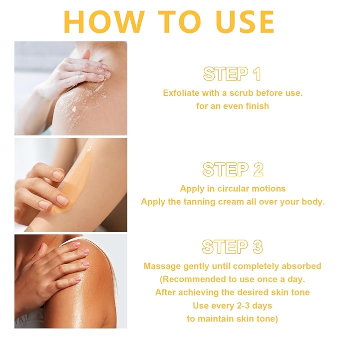 Luxury Intensive Tanning Gel, Natural Tanning Accelerator Cream Gel, Brown Tanning Gel, for Sunbeds & Outdoor Sun (1PC)