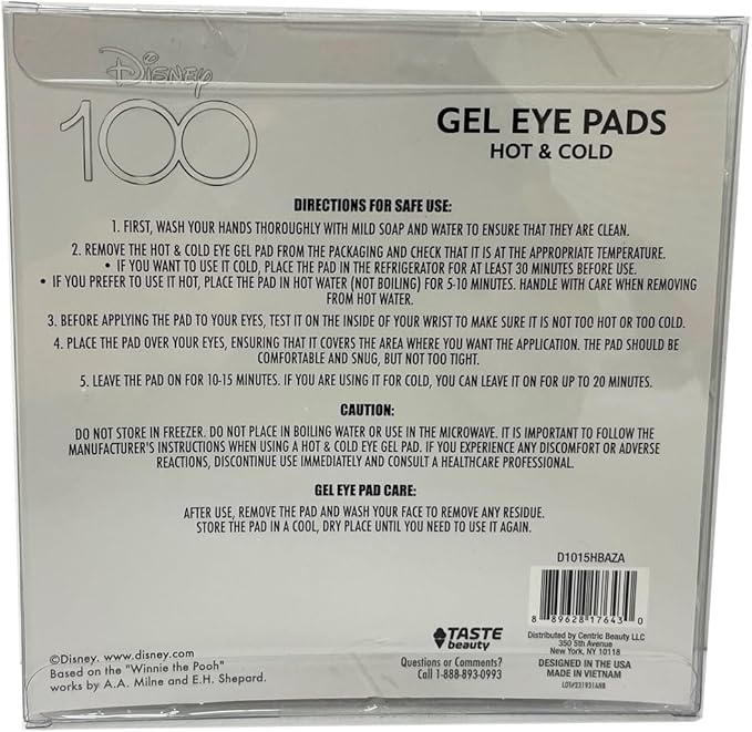 Taste Beauty x Disney 2-Pair Hot & Cold Gel Eye Pads, Multicolor
