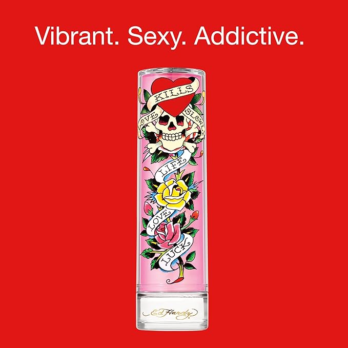 Ed Hardy Perfume for Women, Eau De Parfum Spray with Warm Amber Notes, 3.4 fl oz