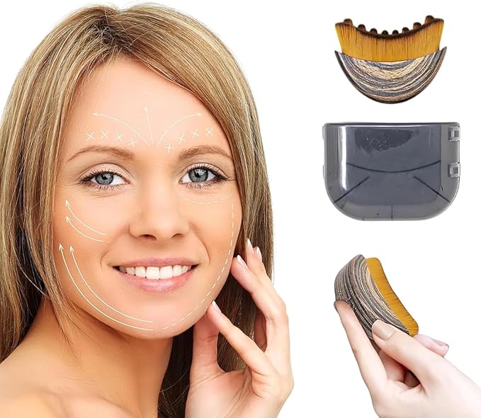 New Lymphatic Contour Face Brush, Lymphatic Drainage Massager for Face,Ergonomically Designed to Fit The Skin Precisely and Relieve Fatigue