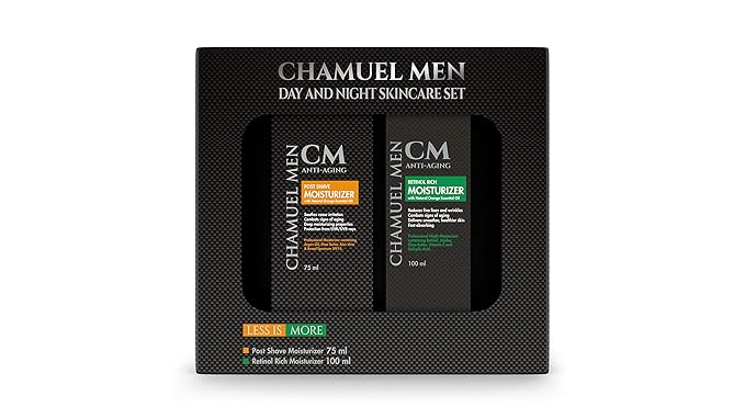 Day, Night Skincare Set for Men, Includes Anti-aging Post Shave Moisturizer + Night Moisturizer includes Retinol, The Essential Kit for Day, Night Skincare, Organic Key Ingredients