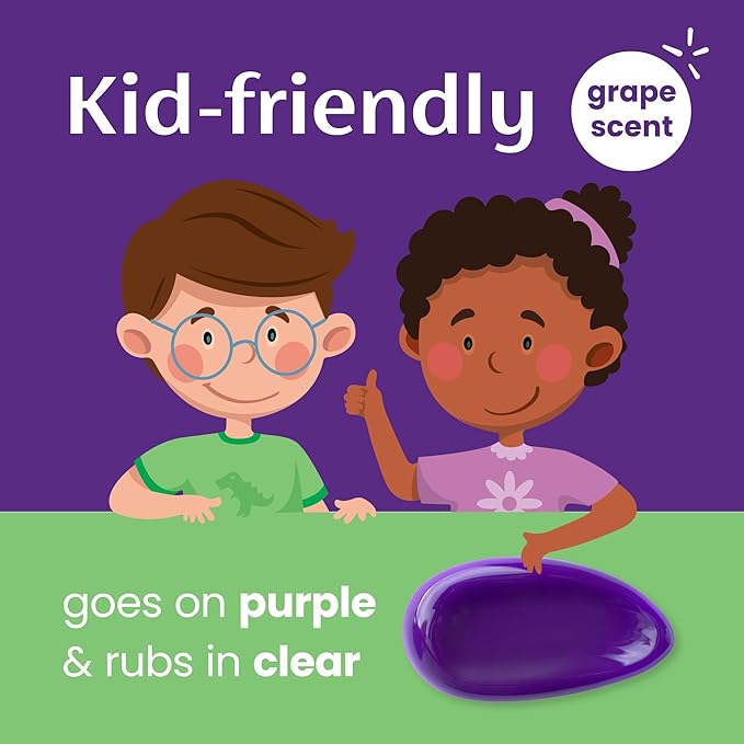 Mederma Scar Gel for Kids - Reduces Appearance of Old & New Scars from Cuts, Burns, Surgery, Insect Bites & Scrapes, Grape Scented, Goes on Purple & Rubs in Clear, Ages 2+, 0.70 Oz