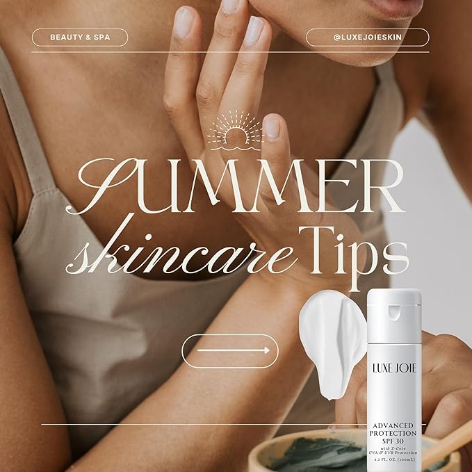 LuxeJoie Advanced Protection SPF 30 with Z-Cote UVA & UVB Protection Sunscreen with Zinc Oxide 3.3 Oz