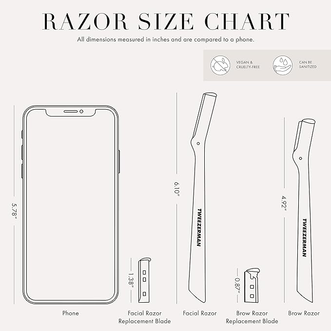 Tweezerman Stainless Steel Facial Razor