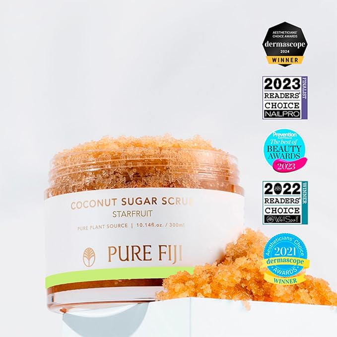 Pure Fiji Coconut Sugar Body Scrub, Starfruit (10.14 Oz /300ml)
