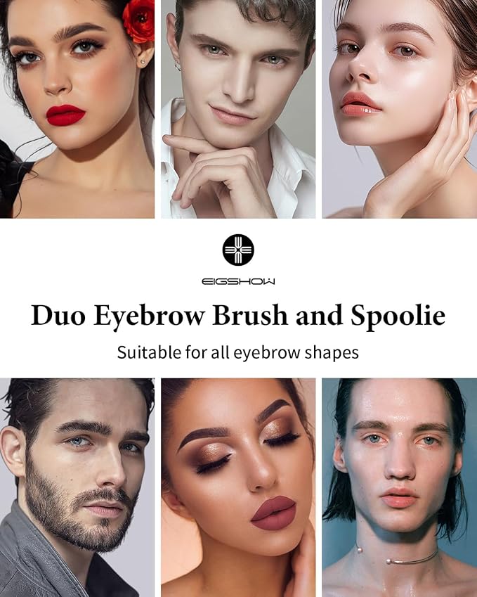 Eyebrow Brush, Dual-ended Angled Eyebrow Brush for Brows or Lashes D108 - Black