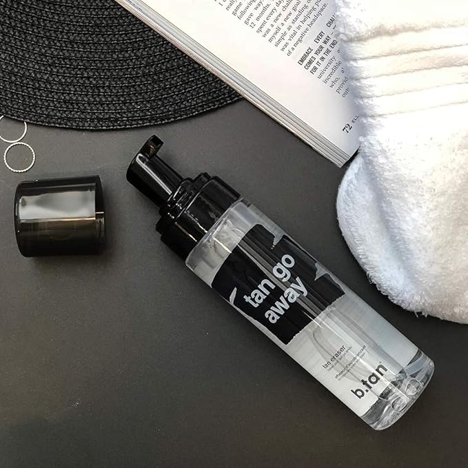b.tan Self Tan Remover | Tan Go Away - Fast Sunless Tanner Eraser that Leaves Skin Prepped & Primed For Your Next Fake Tan, Vegan & Cruelty Free, Gentle Formula, 6.7 Fl Oz