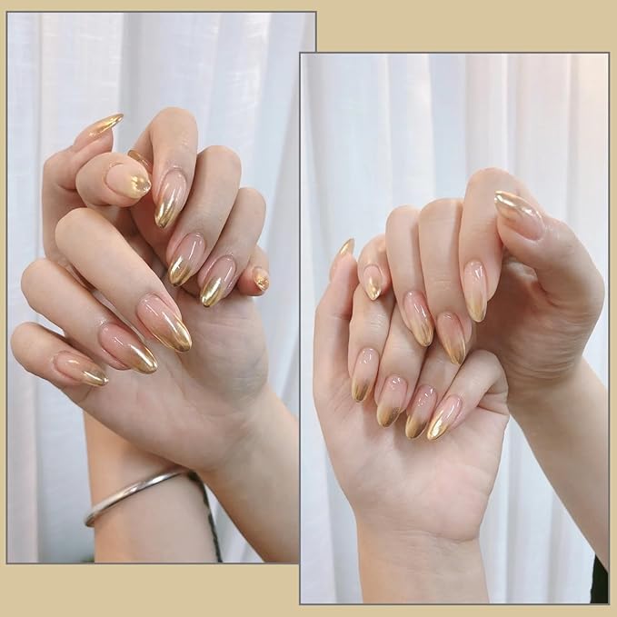 Artdone 2 Jars Chrome Nail Pearl Powder Silver and Gold, Iridescent Aurora Powder Metallic Mirror Effect Pigment Pearlescent Mermaid Pearl Dust Kit, Decoration Acrylic Resin Craft