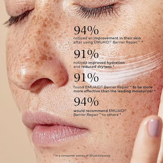 EMUAID emuaid® Barrier Repair Hydrating Face Cream, Deeply Hydrating Moisturizer for Sensitive Skin, Facial Moisturizer, Face Cream with Ceramides, Postbiotics & Antioxidants, 1.7 oz