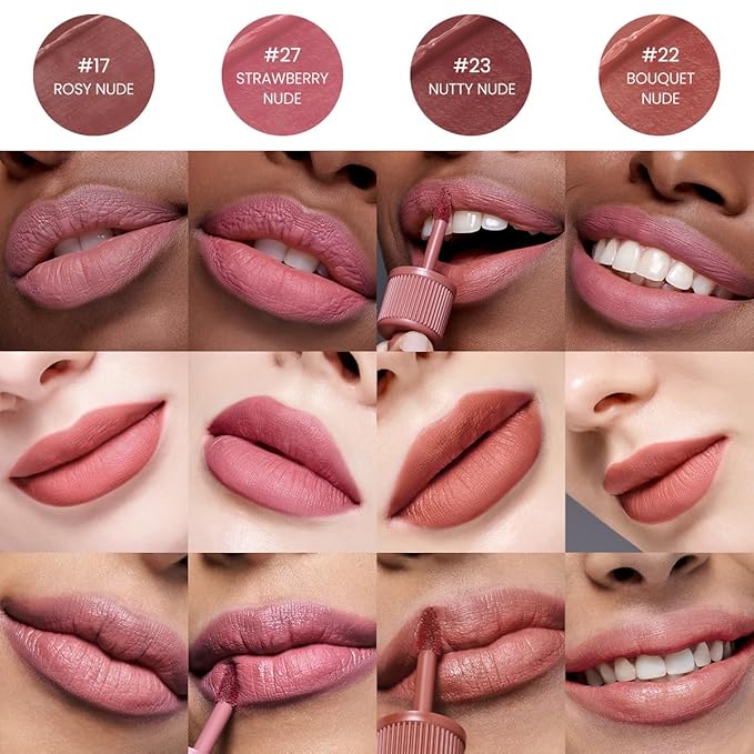 Peripera Ink the Velvet Lip Tint - High Pigment Color, Longwear, Weightless, Not Animal Tested, Gluten-Free, Paraben-Free (002 CELEB DEEP ROSE)