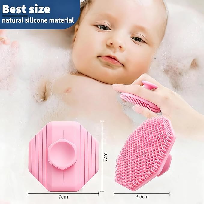 Face Scrubber,2 Pack Silicone Face Scrubber Brush for Women Men,Silicone Manual Facial Cleansing Brushes Scrubber,Suitable for All Skin Types,Face Exfoliating Cleaning Brush (Pink)