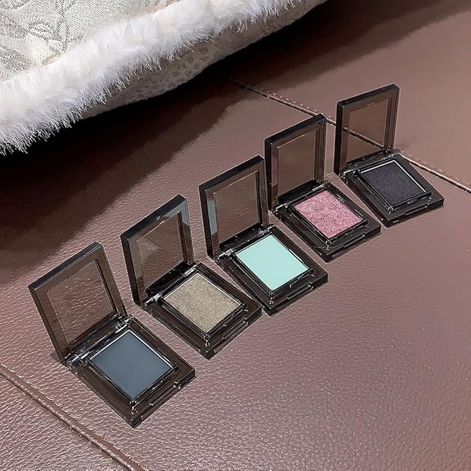 Single Nude Pink Shimmer Eyeshadow,Monochrome Eye Shadow,Apply Makeup Easily,Glitter Pressed Powder Single Eyeshadow,24 Hour Eye Makeup Longwear Waterproof