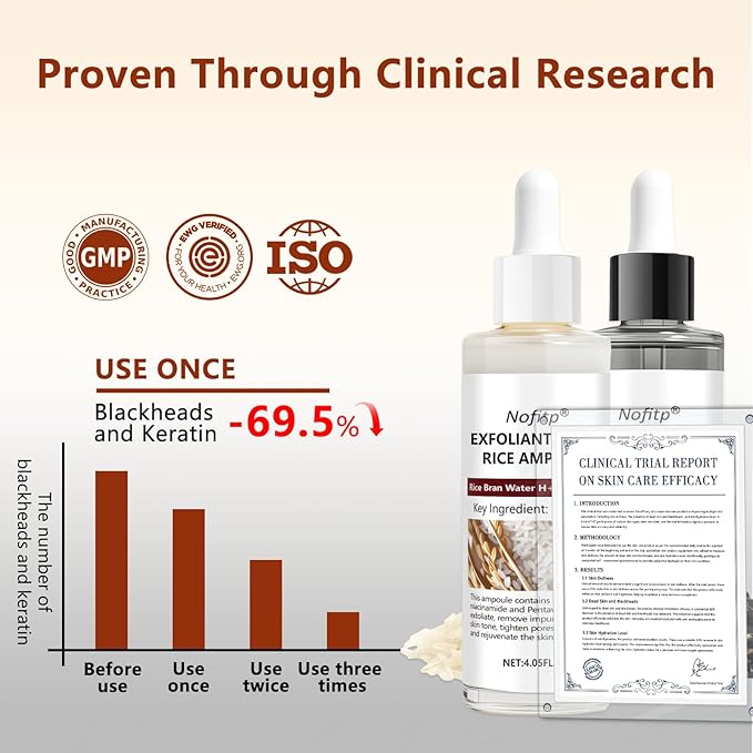 Rice Peel Shot, Peel Shot Glow Rice Ampoule Duo, Gently Exfoliates, Removes Dead Skin and Blackheads, Says Goodbye to Roughness and Dullness, and Makes Your Skin Glow 160 ML 2.7 Fl Oz (Pack of 2)