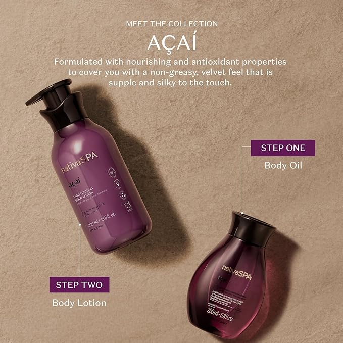 Nativa SPA by O Boticário, Açaí Body Oil, Scented Moisturizer, 6.8 Ounce