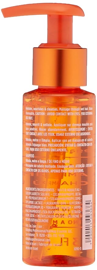 Obliphica Professional Seaberry Shampoo for Fine to Medium Hair, 3 Fl Oz - Improves Thickness, Prevents Hair Loss, Moisturizing, Essential Vitamin, Easy Application