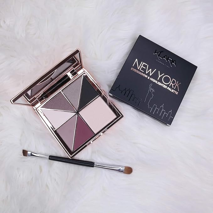New York Eyeshadow Highlight Palette Rosegold Shimmer Glitter
