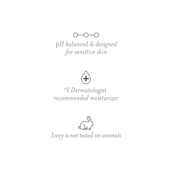 Ivory Sensitive Skin Moisturizing Body Wash, Hint of Lavender, 17.9 Fl Oz (Pack of 4)