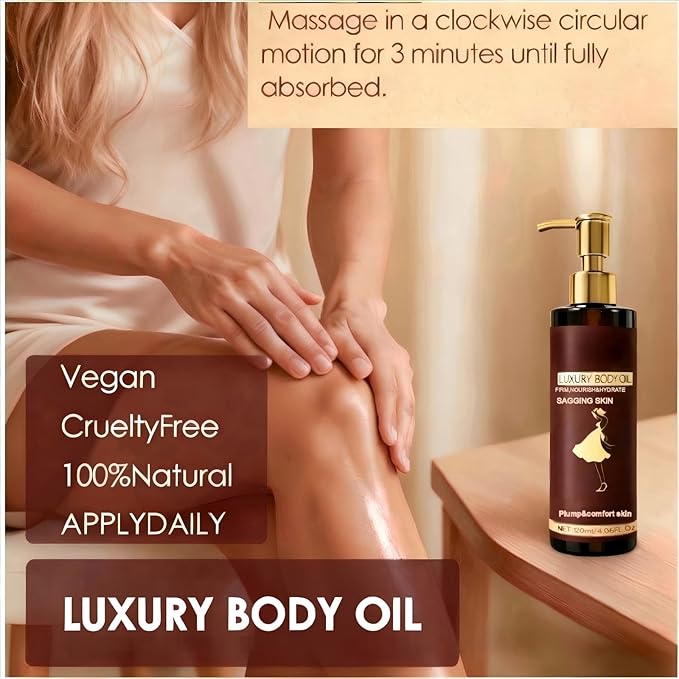 Body Firming Oil – 4.06 FL OZ | Tightening & Hydrating Treatment | After Shower Body Oil For Women | Natural Body Luxury Oil for Dry Skin | Lightweight, Non-Greasy, Nourishing Formula