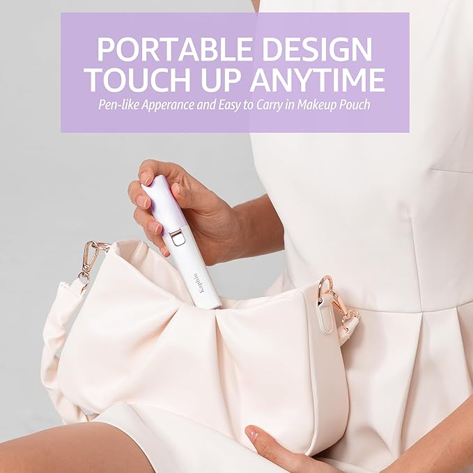 Facial Hair Removal for Women: Electric Eyebrow Trimmer & Hair Removal Device - 2 in 1 Rechargeable Face Shaver Painless Eyebrow Shaper for Upper Lip Chin Peach Fuzz brow (Purple)