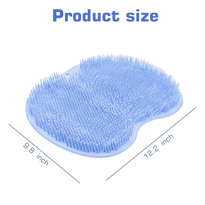 Shower foot scrubber mat back